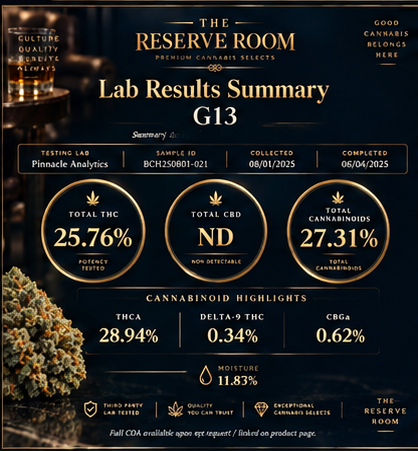 G13 lab results summary